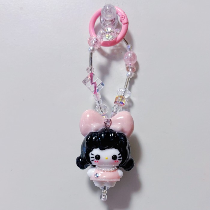 Hand Painted Doll Bag Charm Kitty