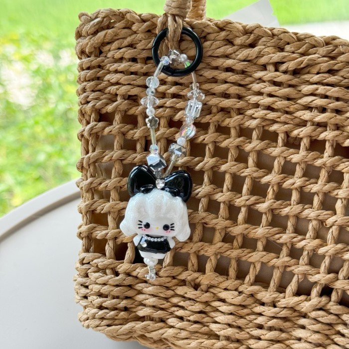 Hand Painted Doll Bag Charm Kitty
