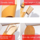 Factory Direct Supply 2023 new chunky heel sandals for women open toe buckle Women's 42 large size sandals