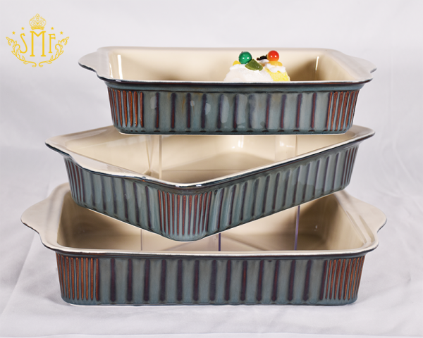 China Factory Price Ceramic Bakewares Dinner Sets Durable Stoneware Tableware Set 36 Pieces Reactive Glazed Dinnerware set for  Banquet and Party