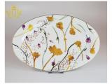 New Design Elegant Complete 24pcs 60pcs 72pcs Set 10.5' Ceramic Dinner Plate Set with Beads Trim Dessert Cake Plate Dish with Gift Box