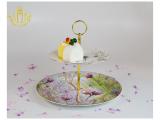 New Design Elegant Complete 24pcs 60pcs 72pcs Set 10.5' Ceramic Dinner Plate Set with Beads Trim Dessert Cake Plate Dish with Gift Box