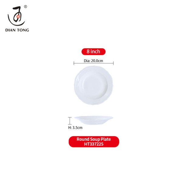 DianTong hot sale custom logo restaurant wedding white ceramic crockery porcelain dinner set tableware dinnerware