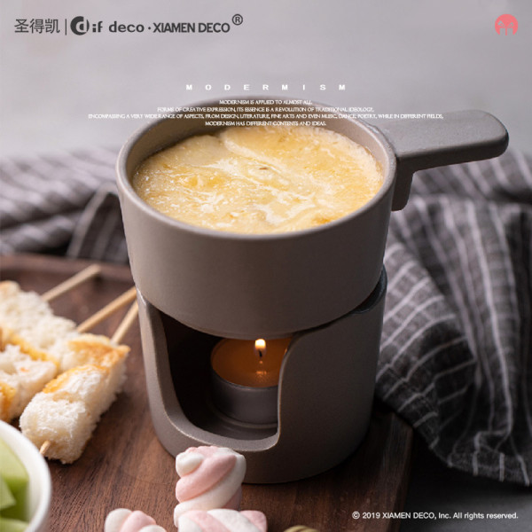 Nordic Style Wholesale Mini Cheese Butter Hot Pot Stove Fondue Set With Handle
