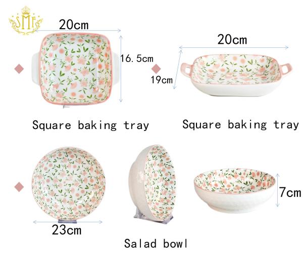 Ceramic Cartoon Animal Rabbit Design Children Tableware Dinner Plate Bowl Mug Dinnerware Sets for Kid Cutlery Set
