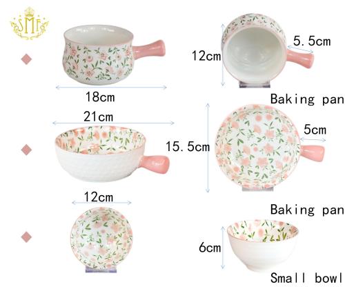 Ceramic Cartoon Animal Rabbit Design Children Tableware Dinner Plate Bowl Mug Dinnerware Sets for Kid Cutlery Set
