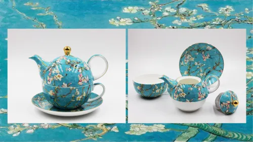European Style Leisure High Tea  Teapot Table Cream Tea Tableware Set Tea Pot with Cup and Saucer 3 in 1 Tea set by Fine Bone China with Floral Embossed Gold Decoration Safe Food class