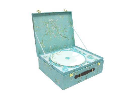 Chinese Style Kung Fu Tea Set 16pcs Tea Cup and Saucer Set with Tea Tray by Fine Bone Chinaware for Home Life and Tea House