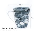Ceramic new Bone China Mug with Marble Design Reactive Glazed Drinking Mugs Customized Color