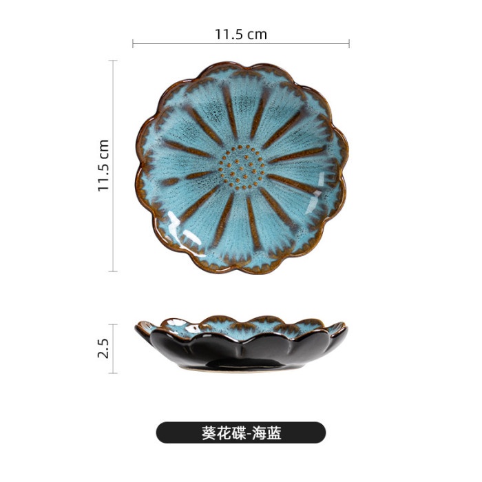 Ceramic Snack Tray for Mini Dinner Dish and Pretty Sushi Plate Saucer Trays for Home and Restaurant