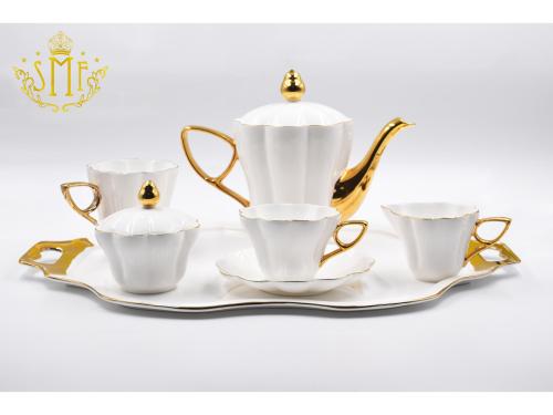 High Class Ceramic Coffee & Tea Set Cup and Saucer Tea pot for Home and Restaurant Nice gift set