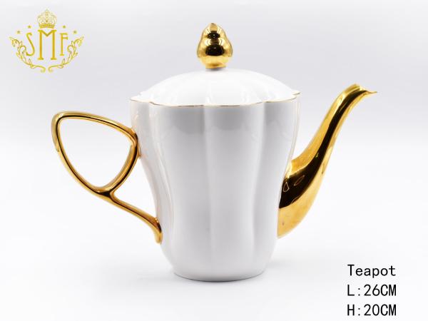 High Class Ceramic Coffee & Tea Set Cup and Saucer Tea pot for Home and Restaurant Nice gift set