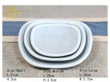 Vintage Irregular Shapes Snow Flake Design Porcelain  Bowls and Plates by Reactive Isolated glazed craft
