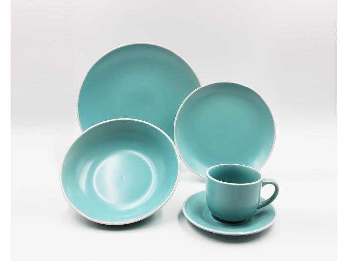 SMF Customized Stoneware Solid Sugar Color 16pcs dinner set 20pcs Tableware Set for Household Dinner ware set