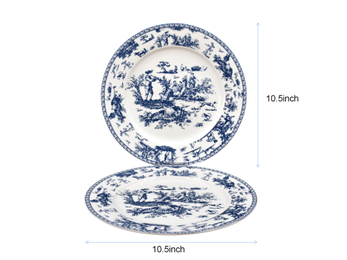 Porcelain Decals Baked 10.5 inch Plate for Home Welcome Customization of Design AB grade SGS FDA passed Quality