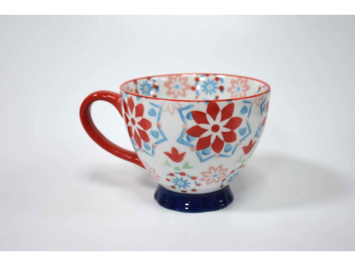 New Style Pretty Porcelain Soup Mug with Handpainted Design and Eco Pad Printing Craft  Ceramic mugs for Daily use for Home and Office and Caffe      AB Grade SGS FDA Passed