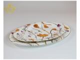 Copy New Design Elegant Complete 24pcs 60pcs 72pcs Set 10.5' Ceramic Dinner Plate Set with Beads Trim Dessert Cake Plate Dish with Gift Box
