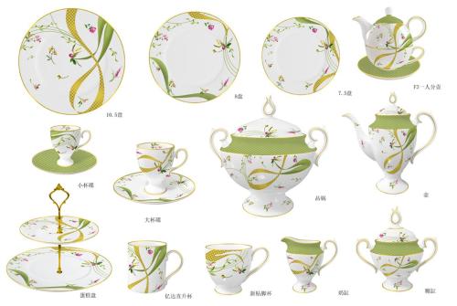 Bone China Porcelain Dinner Plate Set Dinnerware Sets Wholesale Luxury Ceramic Tableware set