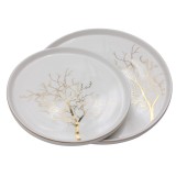 SMF Custom New Real Gold Design New Bone 16pcs Dinnerware LFGB REACH standard for Home Restaurant