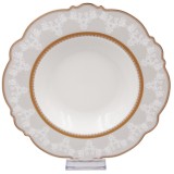 SMF Embossed Decal Real Gold Decorative Ceramic Dinner Set New Bone 16pcs Set Composition LFGB REACH Standard