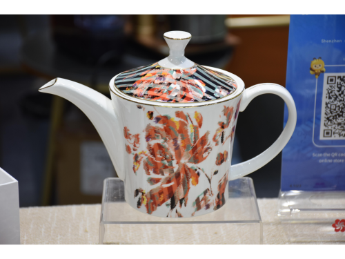 SMF Patent Design Bone China Dinner Plate Set Dinnerware Sets Wholesale Ceramic Tableware Teapot