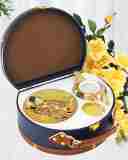 Vintaged Kremlin Kiss Design Fine Bone China Tea Pot Set 2 in 1 Tea & Coffee Set with Premium Gift Box for Romantic Valentine's Day Gifts