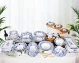 520ml 850ml Tea Pot with Lid Blue White Porcelain Factory Wholesale European Style Onions Pattern Dinner Tableware Set Ceramic