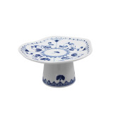 Antiqued Blue-White Porcelain High Foot Service Tray Display Dish with Qinghua Ceramics High Quality for Home and Party