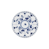 Moon Shape Porcelain Dining Plate with Ginkgo Leaves Design Blue-White Shallow Dish Underglazed Decal Ceramic Platter with Qinghua Ceramics Tray LFGB FDA Pass Food Safe