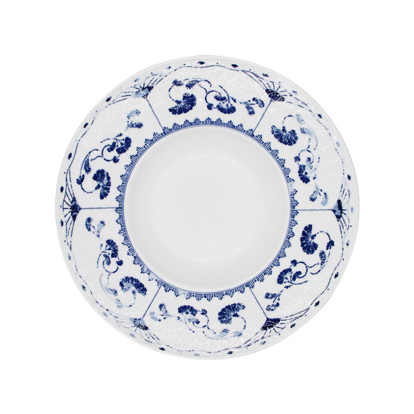 Traditional Qinghua Porcelain Soup Bowl with Underglazed Decal Design LFGB FDA Food Safe High Quality Dining Bowls