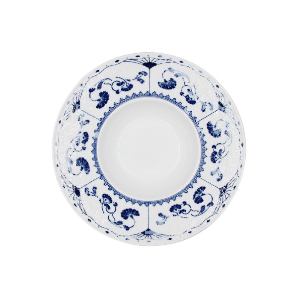 Traditional Qinghua Porcelain Soup Bowl with Underglazed Decal Design LFGB FDA Food Safe High Quality Dining Bowls