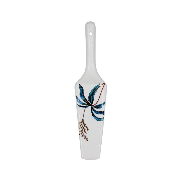 SMF Brand Vintage Fine Bone China 2 Ties Cake Stands with Shovel by Embossed Patent Jungle Design Decal Included 10.5 Inch Platter 7.5 inch Dish with Eco Friendly Cardboard Safe Mailing Box Package LFGB FDA  Certified Food Safe for Party Feast for Restaurant