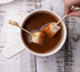 Nordic Style Wholesale Mini Cheese Butter Hot Pot Stove Chocolate Fondue Set With Handle for Tealight