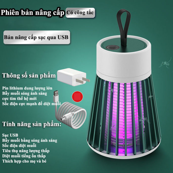 Đèn diệt muỗi, LED-UV Nano sóng ánh sáng cực tím, bẫy muỗi trong một khu vực rộng lớn