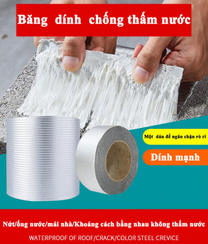 Băng dính chống thấm nước,Đường ống , ngói thép màu , mái nhà đều có thể sử dụng,Một dán để ngăn chặn rò rỉ,Có hiệu quả lên đến 10 năm【Mua một tặng một】