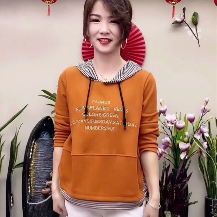 Women’s fashion cotton layered hoodies