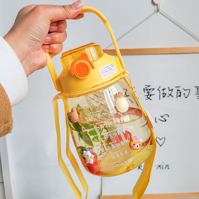 過濾吸管大肚杯季水杯大容量女生高顏值帶茶隔耐高溫便攜花茶杯子