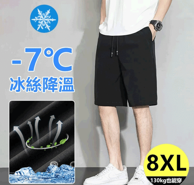 【買一送一，限時五折】男士冰絲短褲