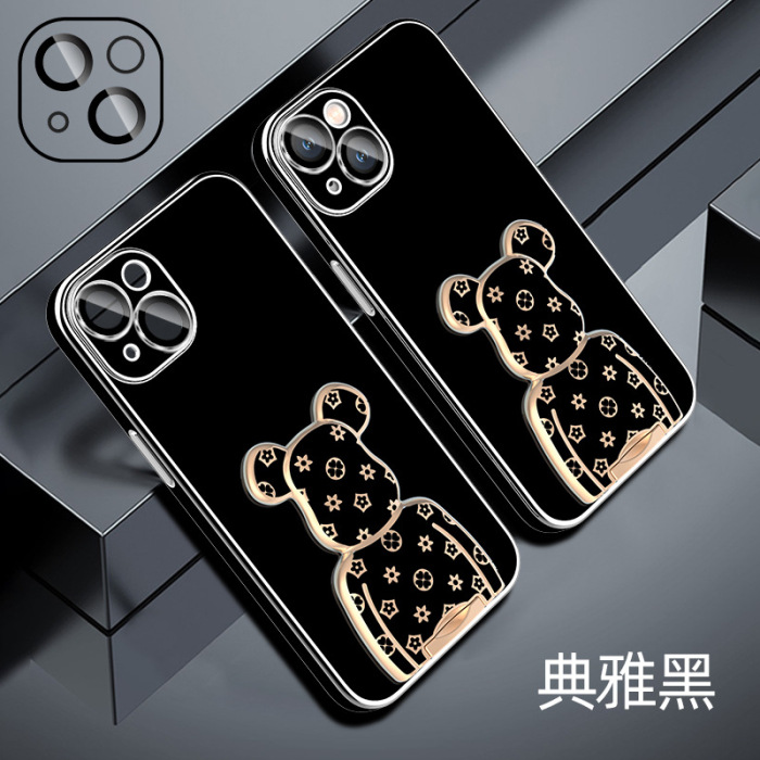 【15系列上新】iPhone系列潮牌暴力熊電鍍TPU立體公仔支架保護殼 解放雙手 支持橫豎屏