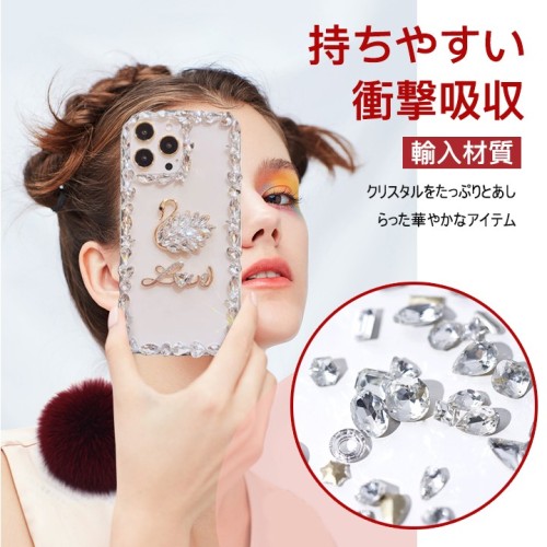 ファッションの選択ラインストーンフラミンゴiPhoneケース