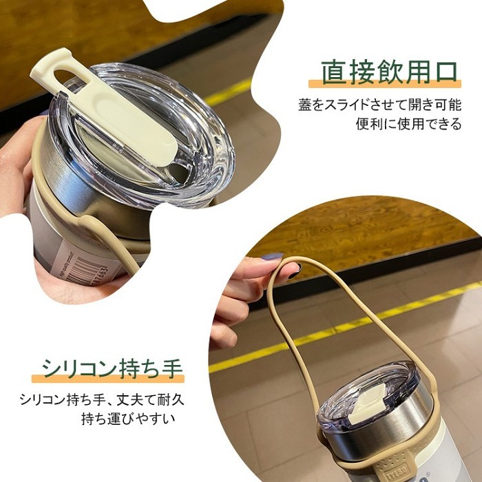 不銹鋼雙層咖啡杯大容量保溫保冷冰霸吸管杯高顏值車載水杯子