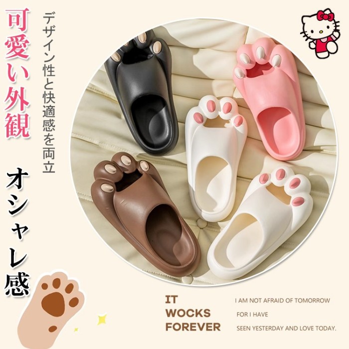 日本超可愛款貓爪涼鞋，EVA材質，室內室外都適用！