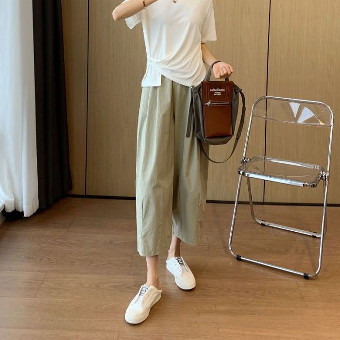 9分丈コットンリネンパンツ🍀超柔らかくて、涼しげな素材感こそ夏の逸品