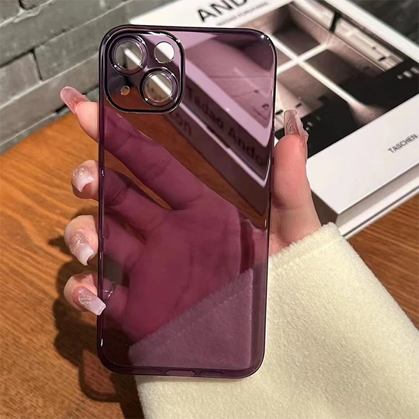 iPhone14promax 簡約亮面高清/磨砂半透明PC背板12/13手機殼 · 超薄高清