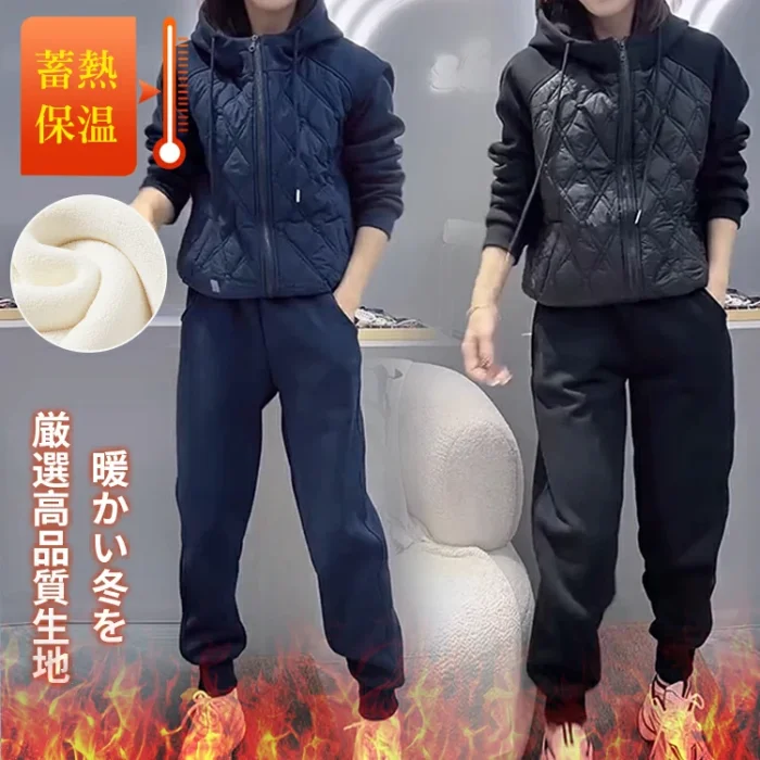 レディース中綿ジャケット上下セット