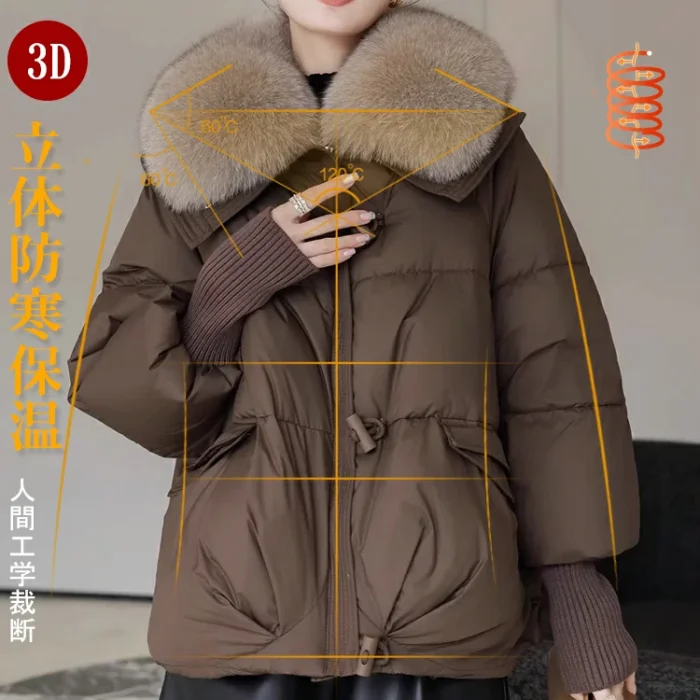 ふわふわファー付き ダウンコート