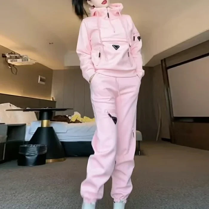 カジュアル風若見えパーカー上下二点セット
