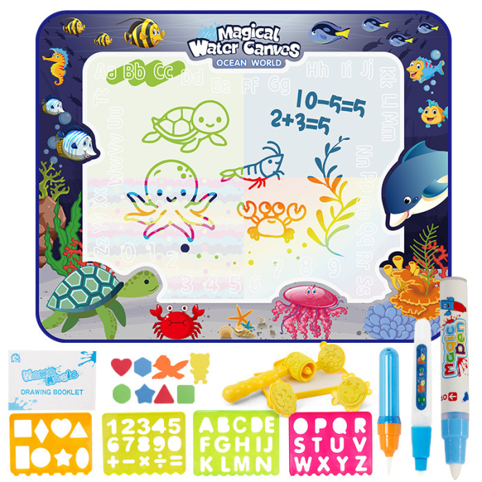 Water Doodle Mat ,Aqua Painting Drawing Mat Mess Free Learning Toy Mat