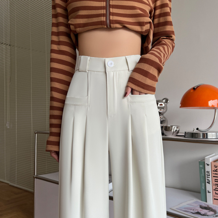 レディースハイウエストワイドパンツ