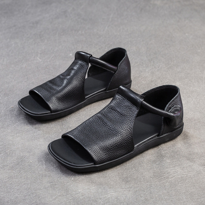 手作りの本革サンダル 最高級頭層牛革使用、柔らかく足にフィット、20年型崩れなし